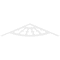 Ekena Millwork Pitch Classic Wagon Wheel Architectural Grade PVC Gable Pediment, 48"W x 10"H x 1"P (5/12) GPP048X010X100CWW - alternate 5